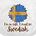 thumbnail image 4 of Inktastic I'm So Cute, I Must Be Swedish Sunflower Boys or Girls Baby Bib, 4 of 4