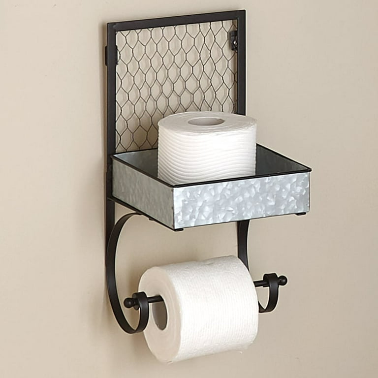 Galvanized metal discount paper towel holder