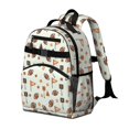 thumbnail image 2 of Football Flag Orange Pattern Cute School Backpack Bag for School with Padded Back and Adjustable Shoulder Straps 15.25"x11.5"x5.25", 2 of 5