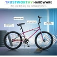 thumbnail image 3 of BMX Bike, 20 inch Kids Bike, DEYGIA Bikes for Kids 6-14, Boys Bike with 4 Pegs, High-Carbon Steel BMX Frame, 360 Handlebar Rotation, Jet Fuel Finish, 3 of 7