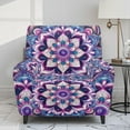 thumbnail image 2 of HELLHERO 4 Piece Recliner Cover 1 Seat Extra Large Boho Mandala Flower Print Lazy Boy Recliner Covers That Stay in Place Lift Chair Covers with Storage Pockets, 2 of 8