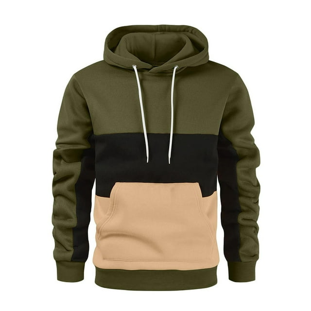 Innerwin Chandail à Capuchon à Cordon Chandail pour Hommes d'Hiver Chaud à Capuche Col Coupe Régulière Style Chandail g TG