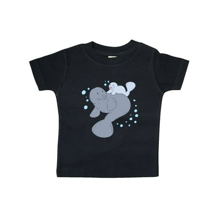 

Inktastic Cute Manatees with Bubbles Gift Baby Boy or Baby Girl T-Shirt