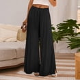 thumbnail image 2 of Flmaly vacation outfits for women High Waistband Women's Summer Pants 2024 High Waist Wide Leg Floral Casual Cotton Casual Pants Vacation Outfits, 2 of 5