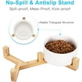 thumbnail image 2 of Nordmiex Ceramic Dog Bowl Set Dog Food and Water Bowls with Stand 28.74oz/850ml, White, 2 of 7