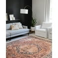 thumbnail image 3 of Loloi Layla Printed Oriental Distressed Red / Navy Area Rug, 3 of 6