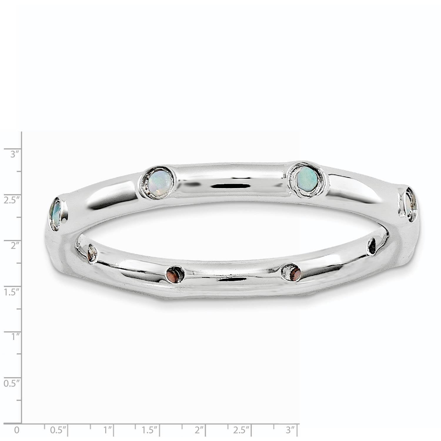Created Opal Sterling Silver Ring