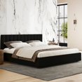 thumbnail image 4 of Omax Decor Jaxon Upholstered Platform King Bed in Black Boucle Fabric, 4 of 8