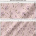 thumbnail image 2 of Soimoi Pink Cotton Voile Fabric Grass & Wildflower Floral Printed Craft Fabric by the Yard 56 Inch Wide, 2 of 7