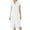 White, variant on Uaswgudfs Women's Casual Short Sleeve V-Neck Midi Dress​ - Summer Shift Style with Button Front & Pocket, Draped Office-Ready Fabric Navy XL