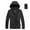 Black, variant on EGNMCR Womens Plaid Shacket Jacket, Long Sleeve Button Down Fleece Hooded Jackets, Warm Coat Rain Jacket Womens With Hood Windbreaker Jackets Sun Hoodie Light Raincoats With Storage Bag Women Coat