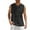 Black, variant on Men's Fashionable Sleeveless Casual Shirt Vest With Drawstring Dressy Top White Size S
