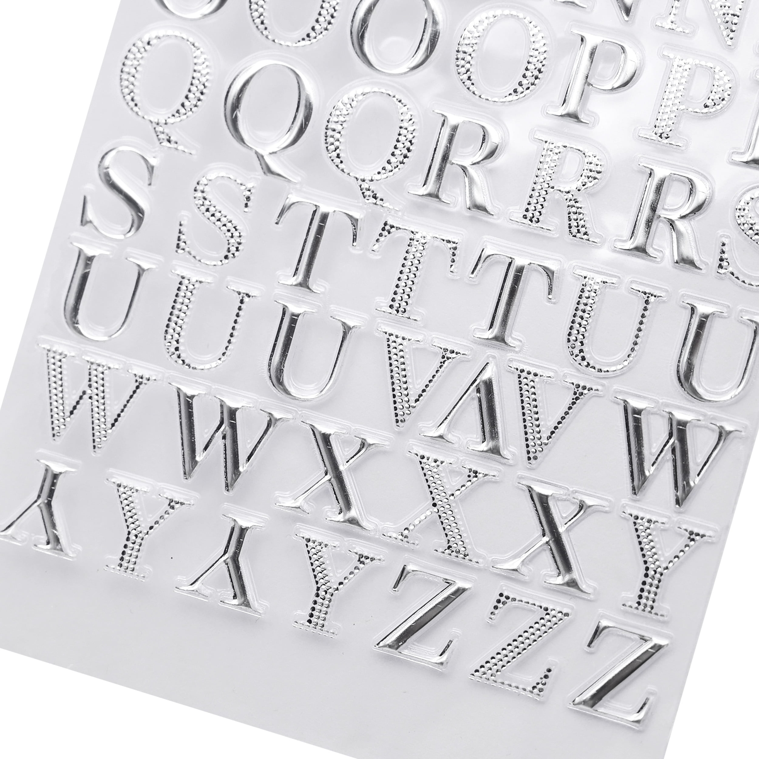 Hello Hobby Silver Foil Alphabet Stickers, 86 Count
