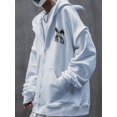 thumbnail image 3 of Niepce Inc Japanese Streetwear White Men's Gothic Zip Up Hoodie Jacket, 3 of 8