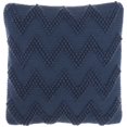 thumbnail image 1 of homeroots Décoration 386019 Chevron Bleu Foncé Détail Jeter Oreiller, 1 of 1