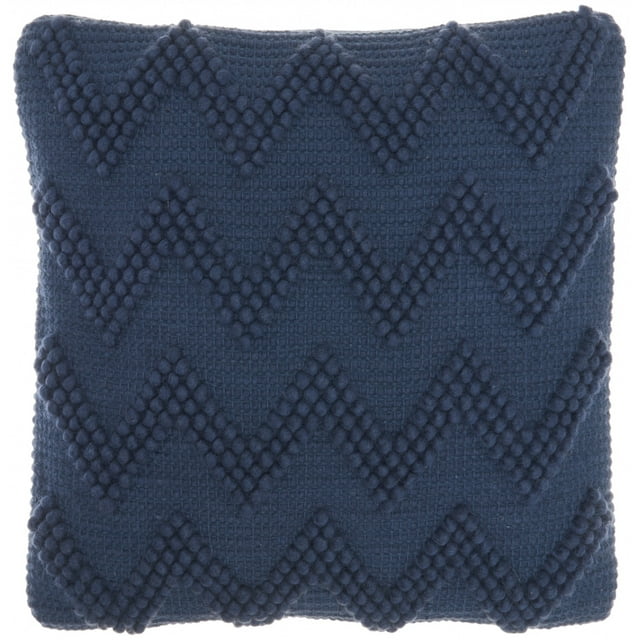 homeroots home decor 386019 Dark Blue Chevron Detail Throw Pillow