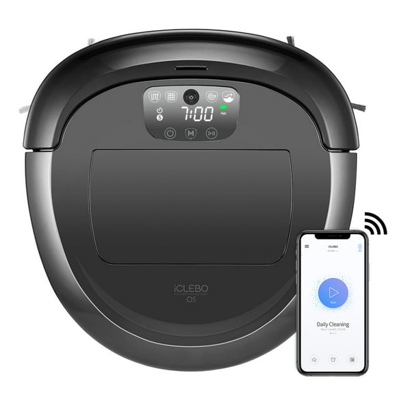 iCLEBO O5 Camera Navigation Gyroscope Robot Vacuum Cleaner and Mop YCR-M07-20W