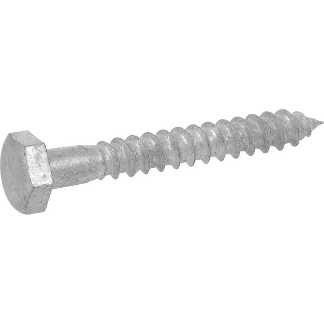 Tornillos Hillman galvanizados hexagonales de 1/2 x 30 cm, paquete de 25 unidades