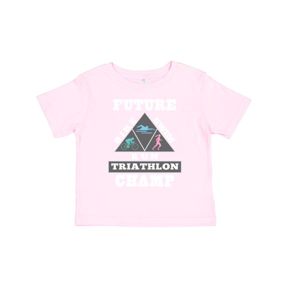 Inktastic Future Triathlon Champ Run Swim Boys or Girls Toddler T-Shirt