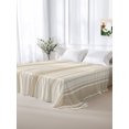 thumbnail image 6 of King Flat Sheet Only Modern Rustic Beige Stripes Soft Microfiber Cooling Bedding Sheets Farm Minimalist Line Art Flat Bed Sheet for Hotel,Home Decor, 6 of 9