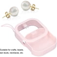 thumbnail image 2 of ZOUSSIQI Hair Tie Organizer Boxes ABS Transparent Jewelry Box with Strap, Press to Open, Clear Small Containers Portable Hair Tie Holder for Rings, Earrings, Beads, Small Items(Pink) CA919-89204, 2 of 9
