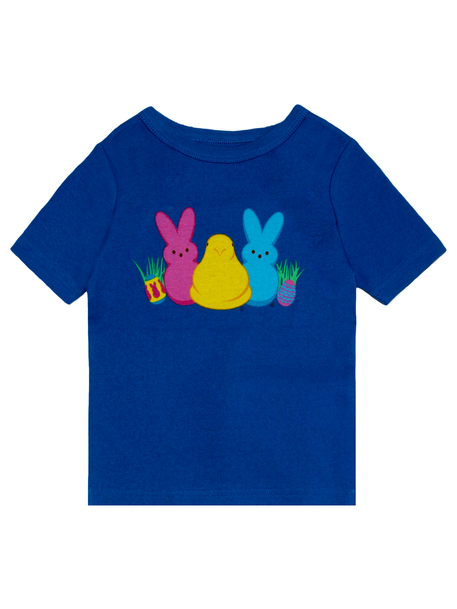 Peeps Girls 2- Piece Easter Short Sleeve and Pant Pajama Set, Sizes 4-10