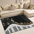 thumbnail image 2 of Coolnut Music Note Piano Key Non-Slip Runner Rug Washable Soft Absorbent Living Room Rugs for Bedroom 80x58 Inches Home Decor, 2 of 7