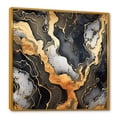 thumbnail image 2 of Designart "Glimmering Galaxies in Gold and Grey Marble II" Abstract Framed Wall Art - Gold Abstract Fractal Bedroom Framed Canvas Wall Art, 2 of 6