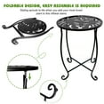 2 Pack Indoor Outdoor Side Tables, Weather Resistant Metal Patio Side