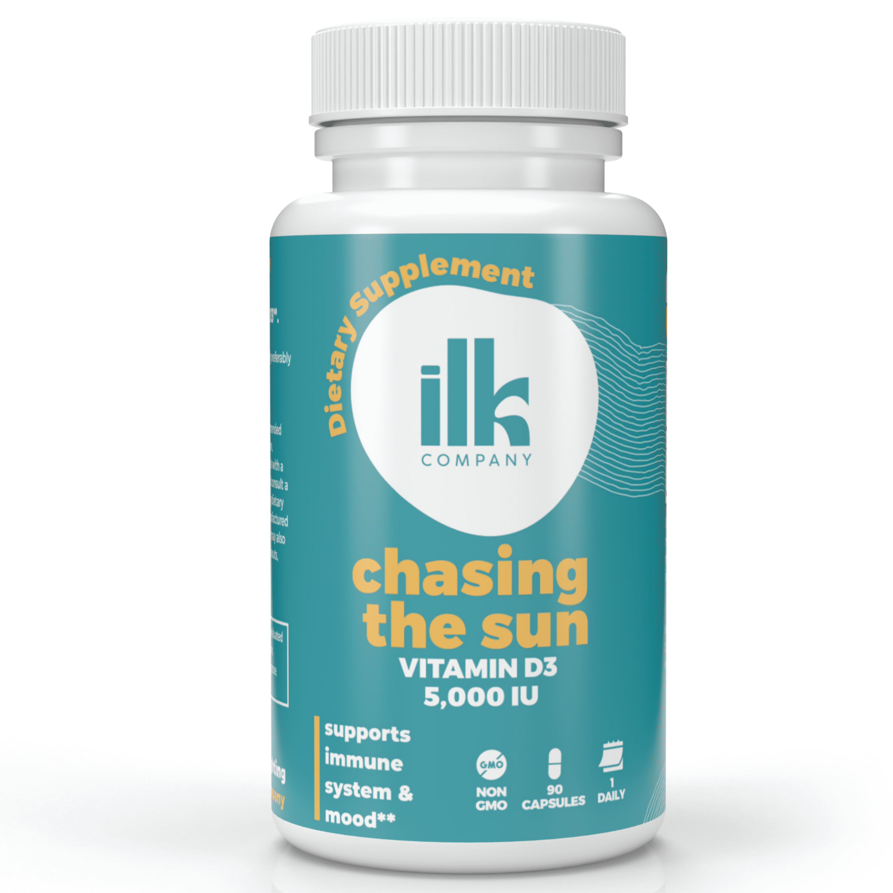 ILK Company Vitamin D3 5000 IU Immune Support, Energy Levels, High