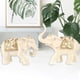 thumbnail image 3 of Estatua de elefante en miniatura Feng Shui de resina de la suerte para adorno de oficina blanco, 3 of 7