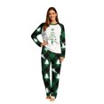 thumbnail image 2 of Christmas Family Matching Pajamas Christmas Pjs Holiday Nightwear Sleepwear Sets Long Sleeve Pjs for Mom Dad Kids Baby,Green Buffalo Plaid Jesus X‑Mas Tree Print, 2 of 5
