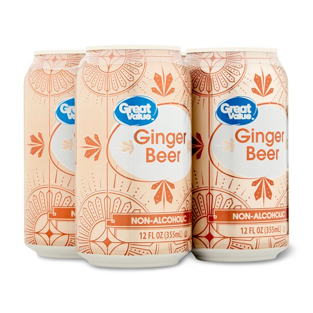 Great Value Ginger Beer, 12 fl oz, 4 Count