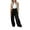 Black, variant on Women's Casual Sports Home Solid Color Loose Suspenders Pants