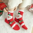 thumbnail image 1 of Ladies Christmas Printed Floor Socks Plush Coral Fleece Socks, 1 of 7
