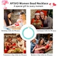 thumbnail image 7 of APSVO 18K Gold Plated Mint Blue Chunky Beaded Necklaces for Women Boho Choker Chain Fashion Statement Accessories Prom Wedding Birthday Summer Jewelry Gifts Mom Girlfriend Adults Lady Wife Teen Her, 7 of 7