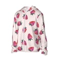 thumbnail image 2 of KLL Hand Drawn Strawberry Print Men's Women’s UPF 50+ Sun Protection Outdoor Hoodie Jacket Long Sleeve Fishing Hiking Performance Shirt-Medium, 2 of 6