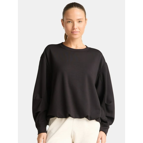 Avia Women's Knit Bubble Top with Long Sleeves, Sizes XS-XXXL