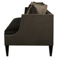 thumbnail image 5 of Caroline Tufted Recessed Arm Tuxedo Sofa Dark Charcoal Grey, 5 of 9