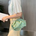 thumbnail image 3 of Bolso de hombro plisado de PU suave para mujer, bolso de mano de día con cadena, bolso sólido (verde) Tmvgtek Para estrenar, 3 of 8