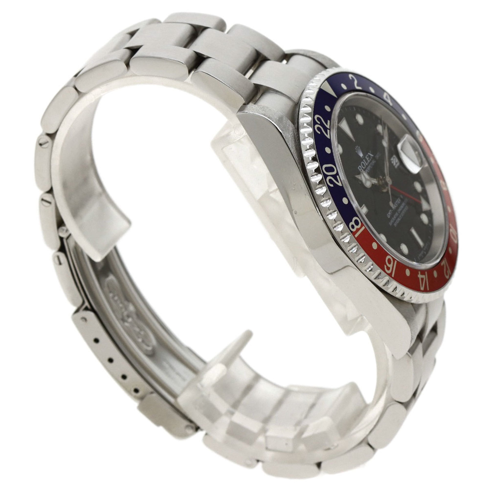 Authenticated Rolex 16710T GMT Master 2 Red Blue Bezel Stick Dial Watch Stainless Steel SS Men's ROLEX - Walmart.com