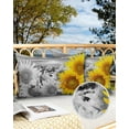 thumbnail image 3 of Sunflowers Flower Field Outdoor Pillow Covers Waterproof Throw Pillow Cover 20x12in Set of 2,Rectangle Decorative Pillowcases Cushion Case for Patio Sofa Couch,Yellow and Gray Floral Art, 3 of 6