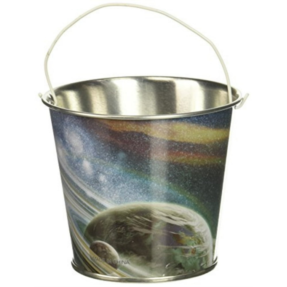 u.s. toy assorted outer space astronaut theme mini metal party buckets