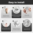 thumbnail image 4 of Shower Hooks for Inside Shower,No-Drill Removable&Reusable Towel Hooks for Bathroom,Heavy Duty Suction Cup Hooks for Glass Window,2 Packs(White), 4 of 10