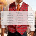 thumbnail image 3 of Ceisia Men's Plaid V Neck Suit Vest Button Front Sleeveless Waistcoat For Party Stage Performance Costume Gift, 3 of 6