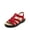 RED, variant on Women's Slingback Sandals Comfortable Cushion Open Toe Summer Flat Sandals with Arch Support Black Size 8