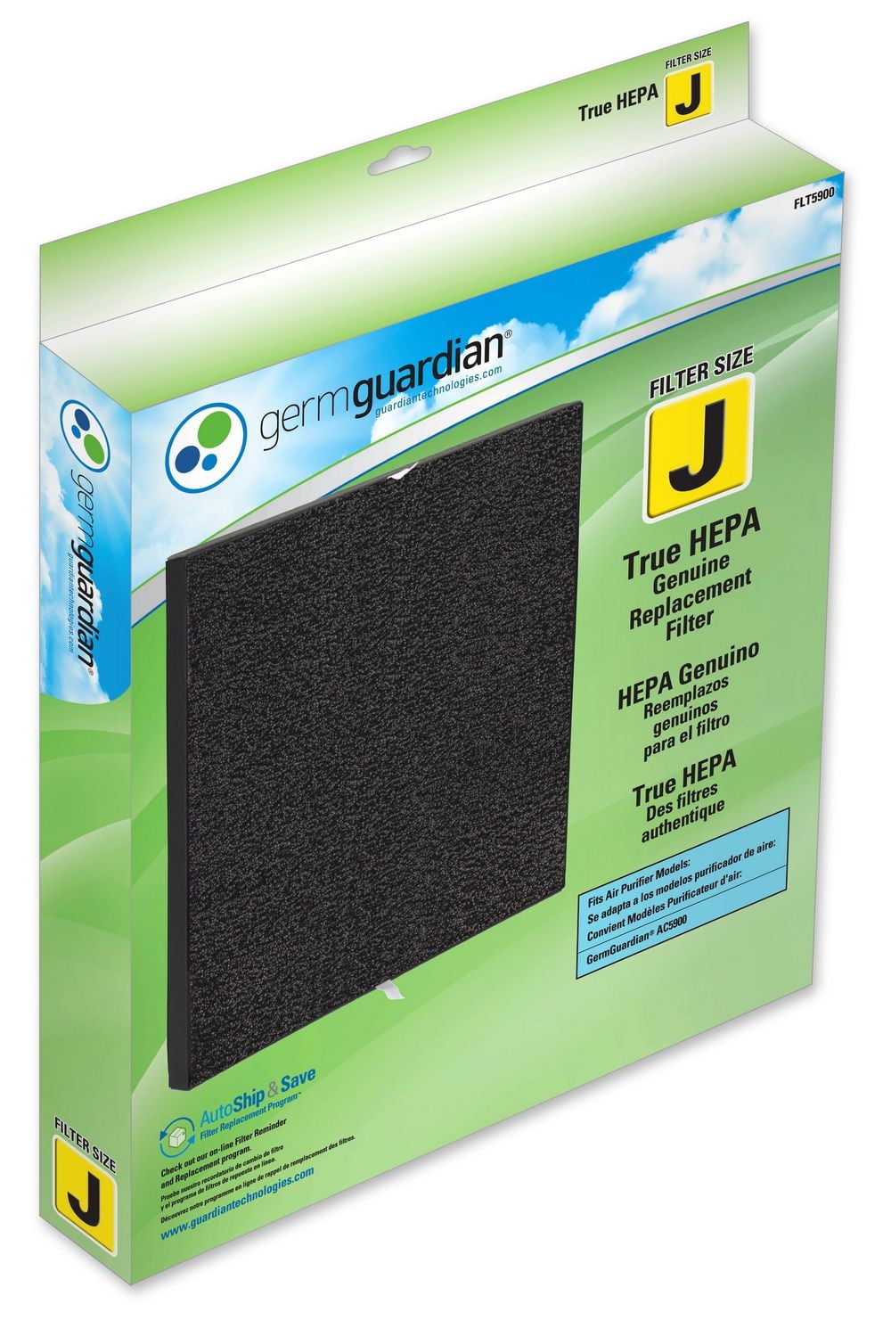 Filtre purificateur d’air véritablement HEPA GermGuardian FLT5900