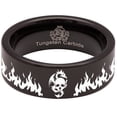 thumbnail image 5 of Dragon and Skull Tungsten Carbide Ring, 5 of 9