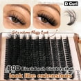thumbnail image 4 of Lash Extension Kit Thick Eyelash Extension Kit 10-18mm Fluff Volume Lash Clusters 200D Individual Eyelashes Kit with Lash Bond, Lash Remover, Lash Applicator, DIY Lashes Extension, 4 of 16