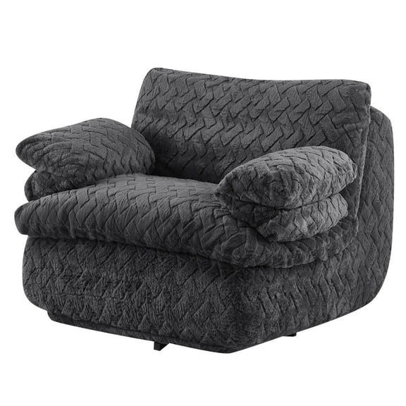 Full Compression Sofa Chair with Swivel (Black)